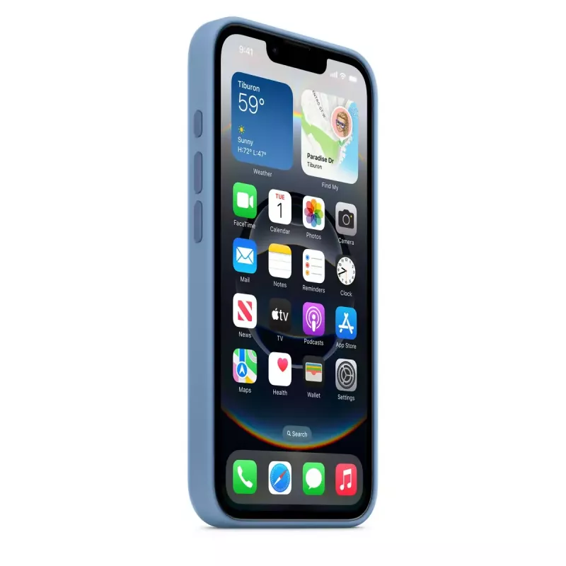 APPLE iPhone 16E – Capa de silicone – Azul inverno (MD3Q4ZM/A)