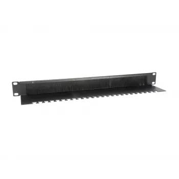 Painel de passagem de cabos Equip, preto (RAL 9005)
