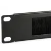 Painel de passagem de cabos Equip, preto (RAL 9005)
