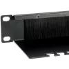 Painel de passagem de cabos Equip, preto (RAL 9005)