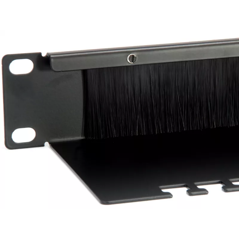 Painel de passagem de cabos Equip, preto (RAL 9005)