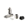 Equip Ficha RJ45 sem ferramentas Cat 8.1 5 unid./conjunto preto aço inoxidável macho