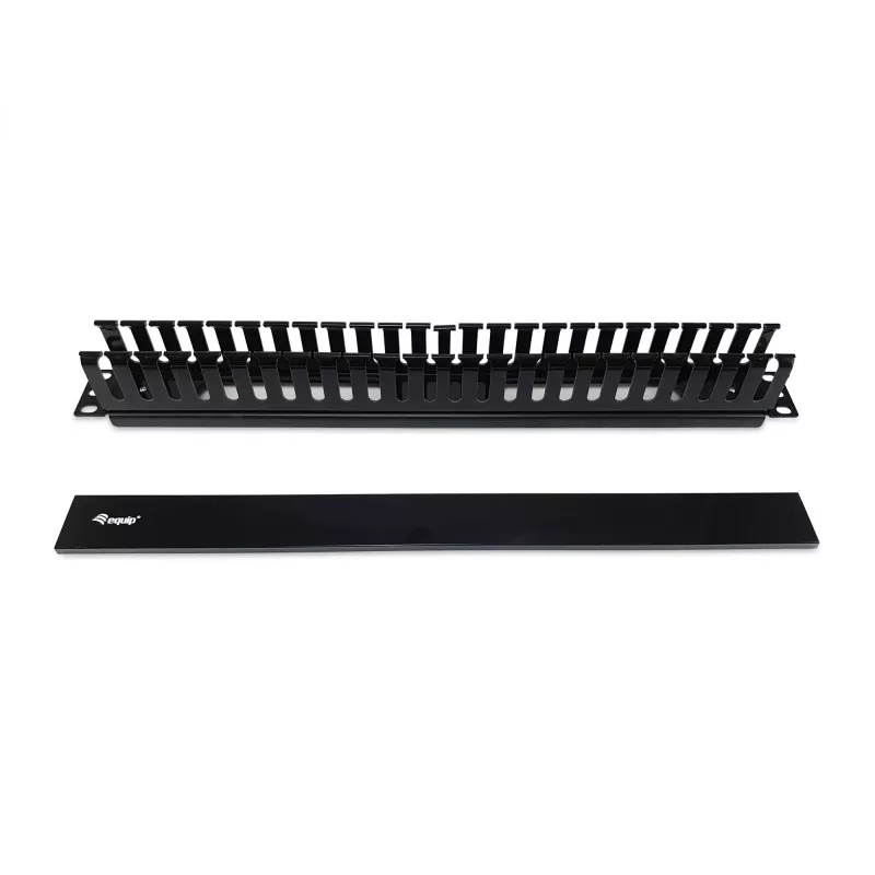 Equip Painel de gestão de cabos para montagem em rack 19 polegadas, preto