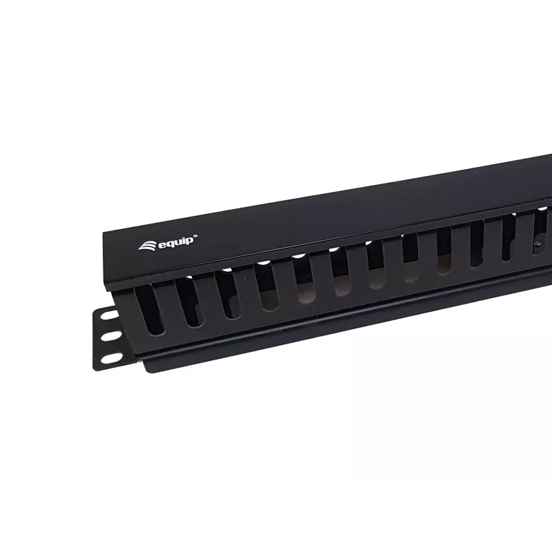 Equip Painel de gestão de cabos para montagem em rack 19 polegadas, preto