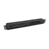 Equip Painel de gestão de cabos para montagem em rack 19 polegadas, preto