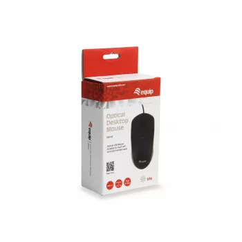 Equip 245102 Rato de escritório ambidestro USB Type-A ótico 1000 DPI