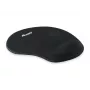Equip Tapete de rato em gel, preto, liso, tecido, gel, poliuretano, apoio de pulso, base antiderrapante
