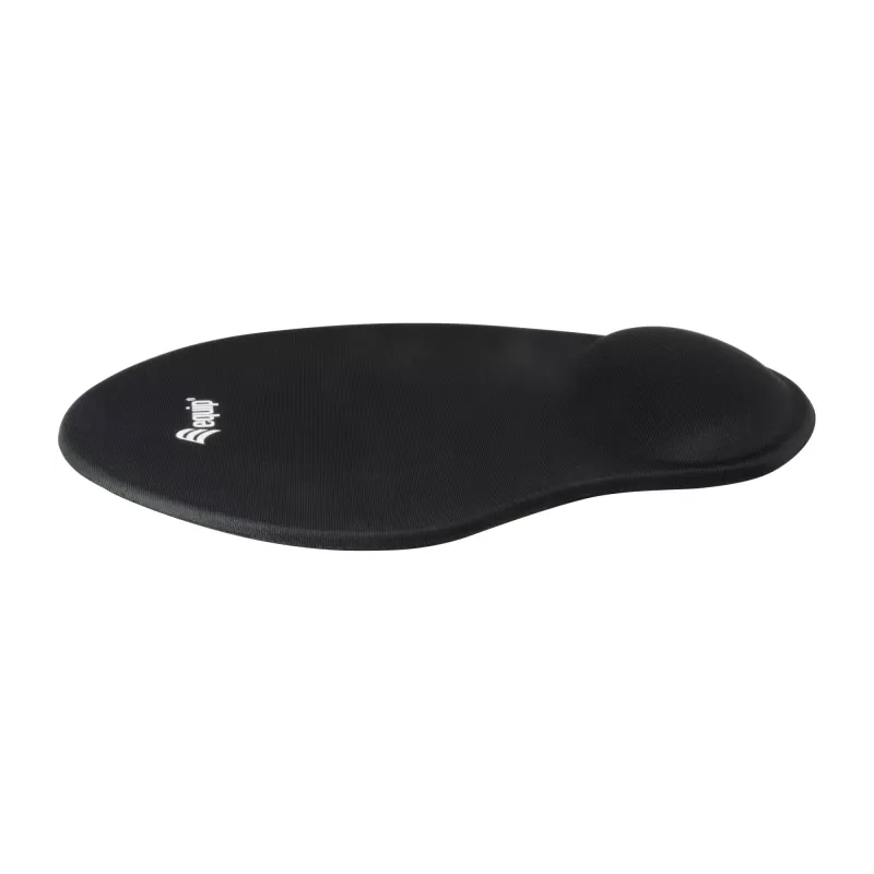 Equip Tapete de rato em gel, preto, liso, tecido, gel, poliuretano, apoio de pulso, base antiderrapante