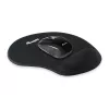 Equip Tapete de rato em gel, preto, liso, tecido, gel, poliuretano, apoio de pulso, base antiderrapante