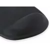 Equip Tapete de rato em gel, preto, liso, tecido, gel, poliuretano, apoio de pulso, base antiderrapante