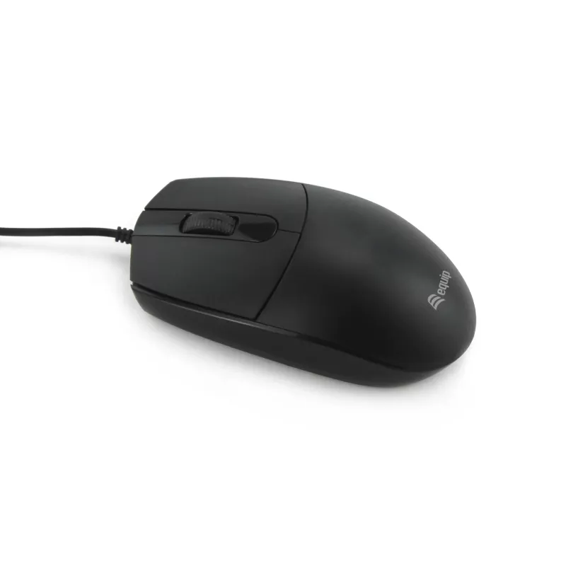 Equip Rato USB Silent, ambidestro, ótico, USB Type-A, 1200 DPI, preto