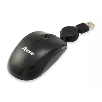 Equip 245103 Rato de viagem ambidestro USB Type-A ótico 1000 DPI