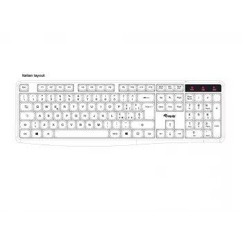 Equip 245213 Teclado escritório USB QWERTY italiano preto