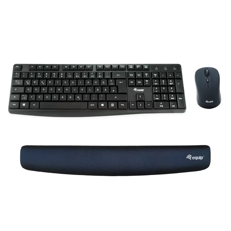 Equip Apoio de pulso para teclado, preto, espuma viscoelástica, China, 465 mm, 70 mm, 20 mm