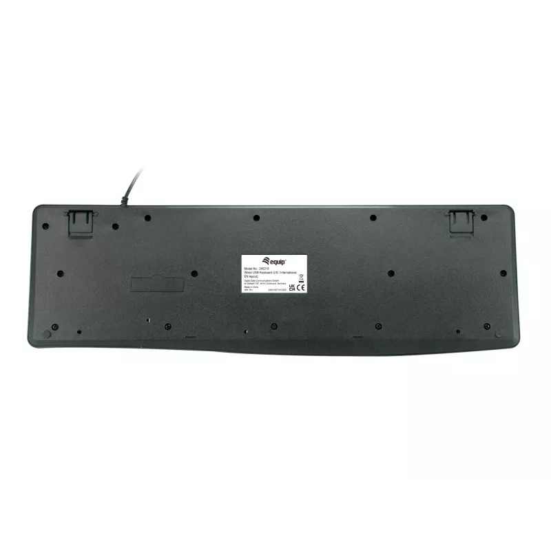 Equip Teclado USB com fios, layout US/internacional (QWERTY), tamanho completo (100%), com fios, USB, QWERTY, preto