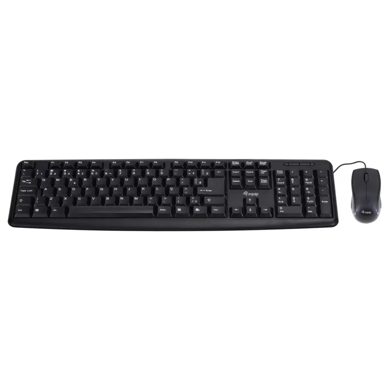 Equip 245202 Teclado com rato incluído escritório USB QWERTY português preto