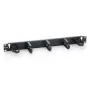 Painel de gestão de cabos para montagem em rack 19 polegadas Equip, preto (RAL 9005)