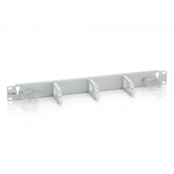 Painel de gestão de cabos para montagem em rack 19 polegadas Equip, cinzento-claro (RAL 7035)