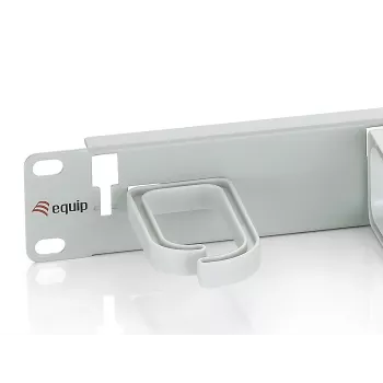 Painel de gestão de cabos para montagem em rack 19 polegadas Equip, cinzento-claro (RAL 7035)