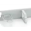 Painel de gestão de cabos para montagem em rack 19 polegadas Equip, cinzento-claro (RAL 7035)