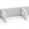Painel de gestão de cabos para montagem em rack 19 polegadas Equip, cinzento-claro (RAL 7035)