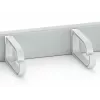 Painel de gestão de cabos para montagem em rack 19 polegadas Equip, cinzento-claro (RAL 7035)