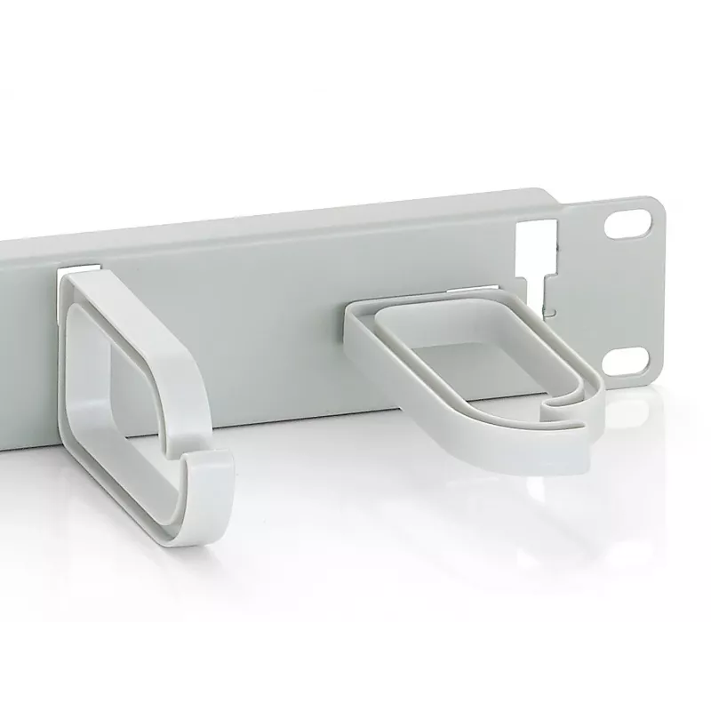 Painel de gestão de cabos para montagem em rack 19 polegadas Equip, cinzento-claro (RAL 7035)