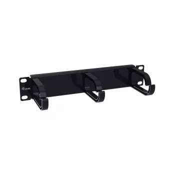 Painel de gestão de cabos Equip 10 polegadas, 1U, preto