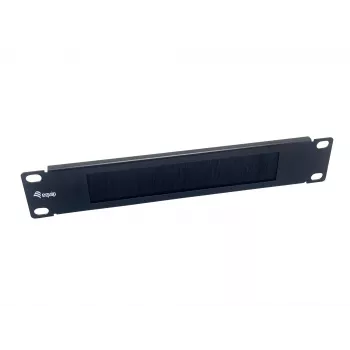 Painel de escovas Equip 10 polegadas 1U preto aço 25,4 mm de largura