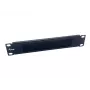 Painel de escovas Equip 10 polegadas 1U preto aço 25,4 mm de largura