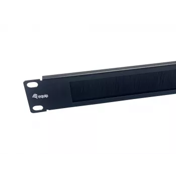 Painel de escovas Equip 10 polegadas 1U preto aço 25,4 mm de largura