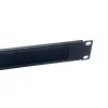 Painel de escovas Equip 10 polegadas 1U preto aço 25,4 mm de largura