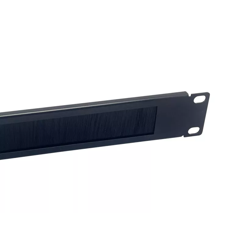 Painel de escovas Equip 10 polegadas 1U preto aço 25,4 mm de largura
