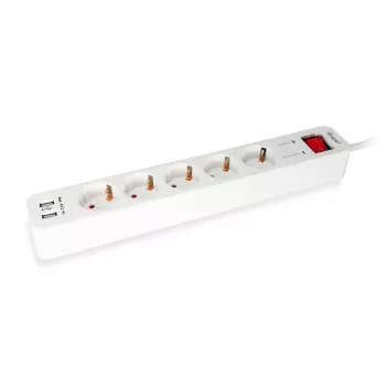 Régua de tomadas Equip 245554 1,8 m 5 saídas AC para interior branco