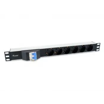 Unidade de distribuição de energia (PDU) Equip 333312 6 tomadas AC 1U preto
