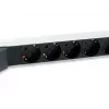 Unidade de distribuição de energia (PDU) Equip 333312 6 tomadas AC 1U preto