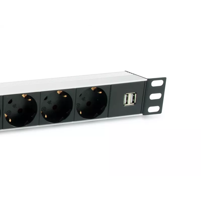Unidade de distribuição de energia (PDU) Equip 333315 7 saídas AC 1U preto, prateado