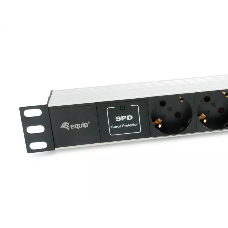 Unidade de distribuição de energia (PDU) Equip 333315 7 saídas AC 1U preto, prateado