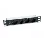 Unidade de distribuição de energia (PDU) Equip 333311 4 saídas AC 1U preto, prateado