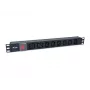 Régua de tomadas Equip 8 tomadas, 6 x IEC-C13 + 2 x IEC-C19, interruptor on/off, caixa em alumínio