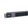 Régua de tomadas Equip 8 tomadas, 6 x IEC-C13 + 2 x IEC-C19, interruptor on/off, caixa em alumínio