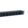 Régua de tomadas Equip 8 tomadas, 6 x IEC-C13 + 2 x IEC-C19, interruptor on/off, caixa em alumínio