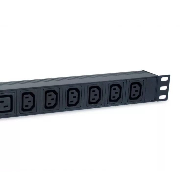 Régua de tomadas Equip 8 tomadas, 6 x IEC-C13 + 2 x IEC-C19, interruptor on/off, caixa em alumínio