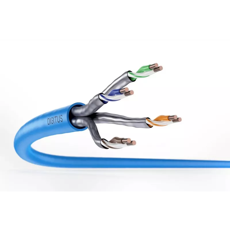 Cabo de instalação DIGITUS - CAT6a - U/FTP - AWG 23/1 - 100m - azul