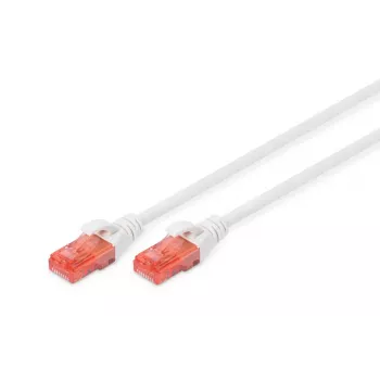 Cabo patch DIGITUS - CAT6 - U/UTP - Snagless - Cu - 10 m - branco
