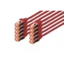 Cabo patch DIGITUS condutor de cobre - CAT6 - S/FTP - Snagless - 25cm - vermelho - pack de 10