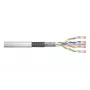 Cabo de rede Digitus CAT 6 SF/UTP cabo patch entrançado em bruto 100m cinzento