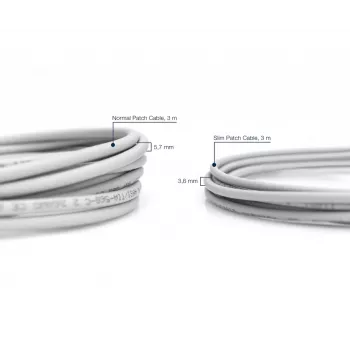 Cabo patch fino DIGITUS - CAT6 - U/UTP - Snagless - Cu - 2m - cinzento