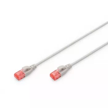 Cabo patch fino DIGITUS - CAT6 - U/UTP - Snagless - Cu - 2m - cinzento