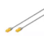 Cabo de rede Digitus CAT 6A U/UTP cabo patch fino RJ-45 Cat6a 1m cinzento